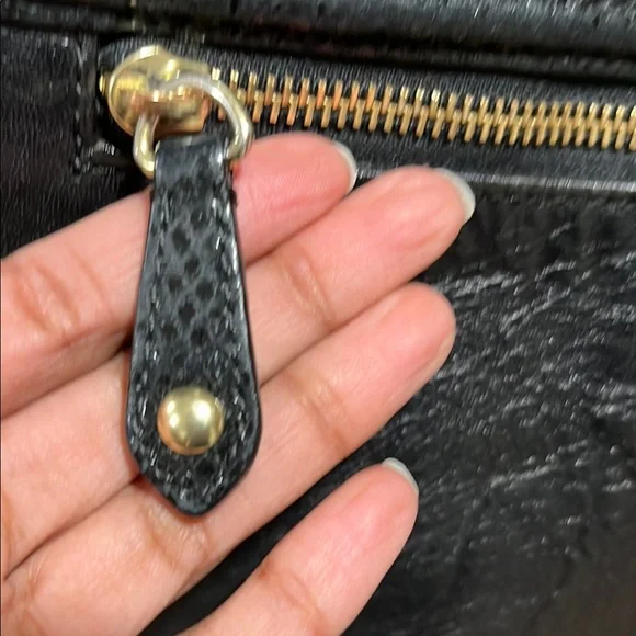 COACH Ashley Black & Snakeskin Leather Crossbody Bag F20114 - Picture 7 of 16